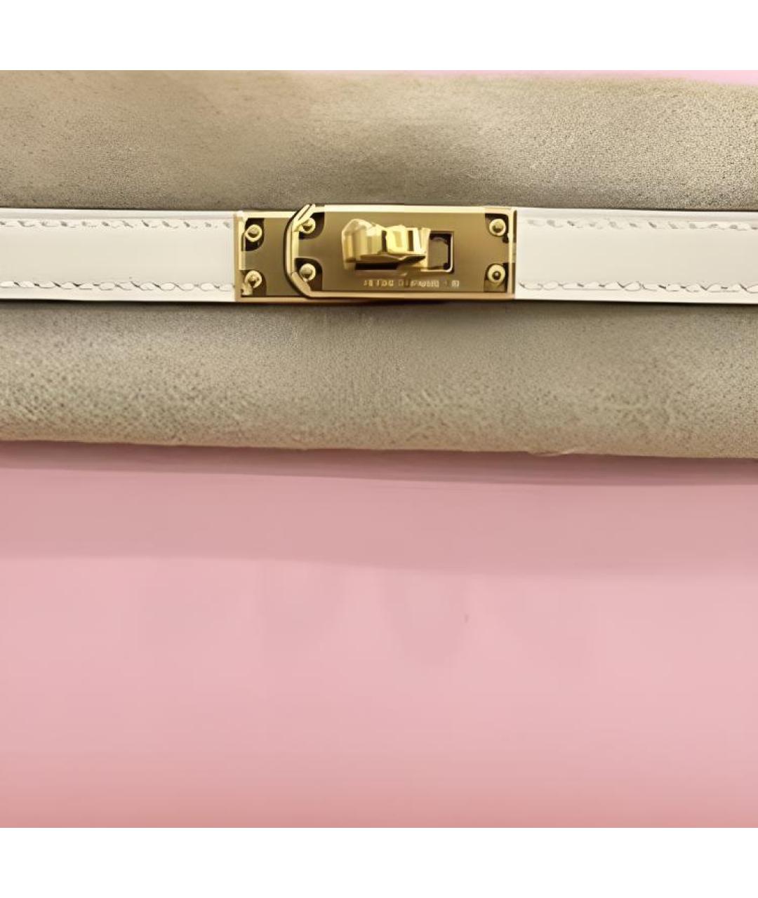 HERMES Розовая кожаная сумка с короткими ручками, фото 2