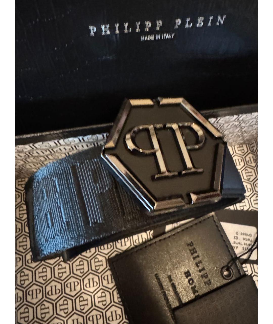 PHILIPP PLEIN Черный ремень, фото 2