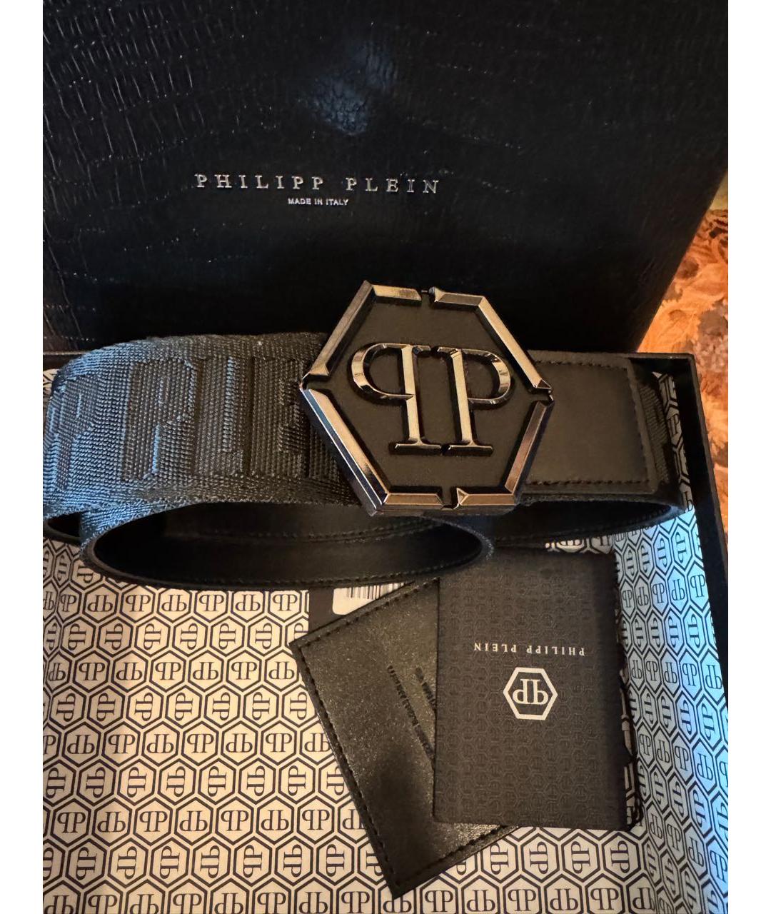 PHILIPP PLEIN Черный ремень, фото 8