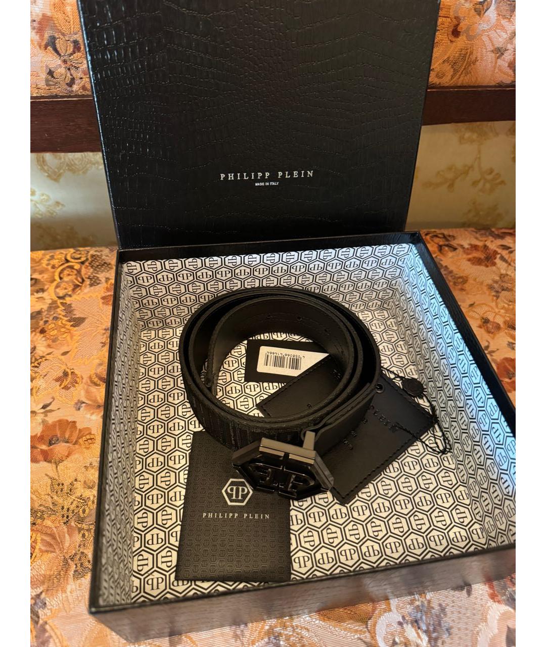 PHILIPP PLEIN Черный ремень, фото 7