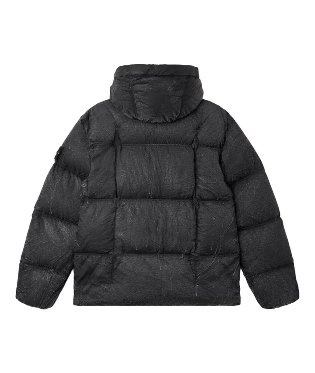 STONE ISLAND Черный пуховик, фото 2