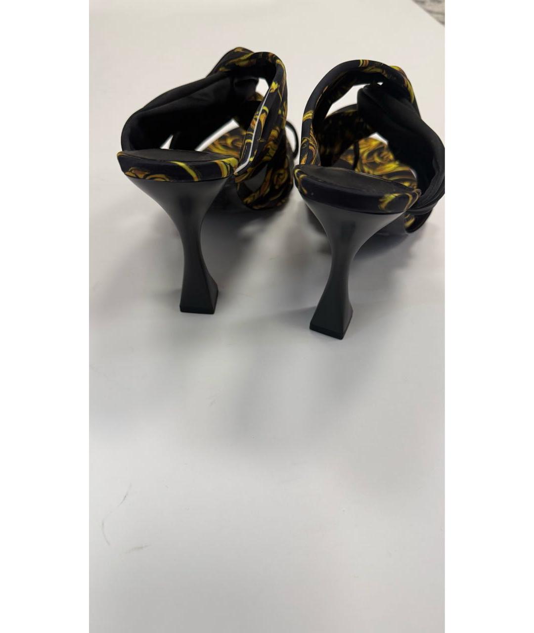 VERSACE JEANS COUTURE Мульти текстильные мюли, фото 4