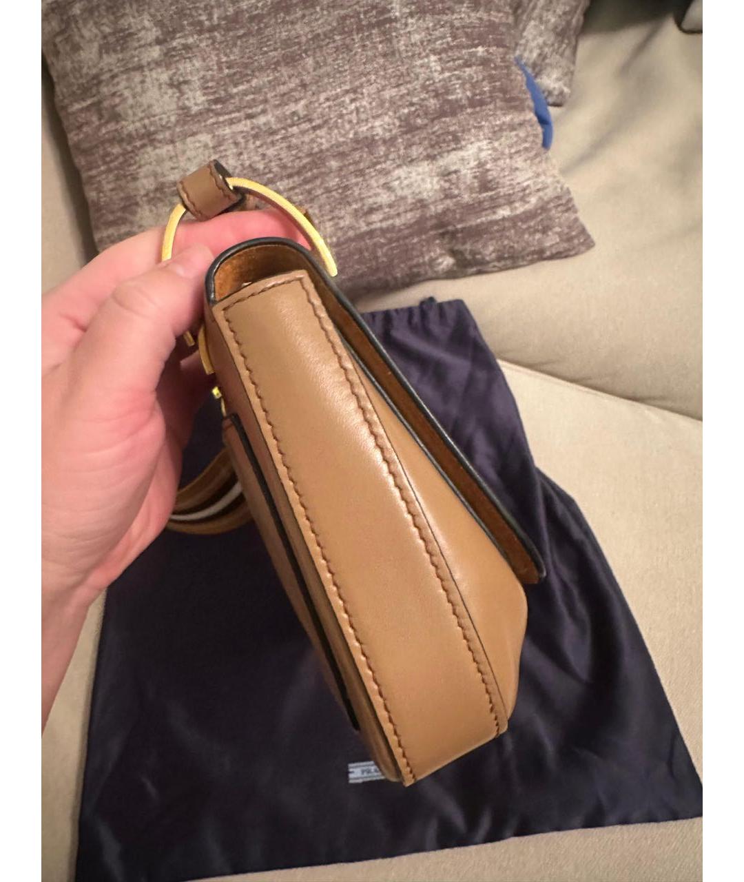 PRADA Коричневая кожаная сумка через плечо, фото 2