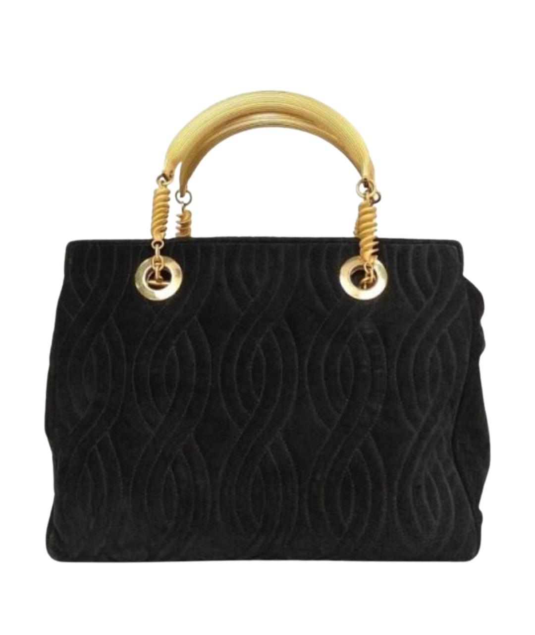 FENDI Черная тканевая сумка с короткими ручками, фото 1