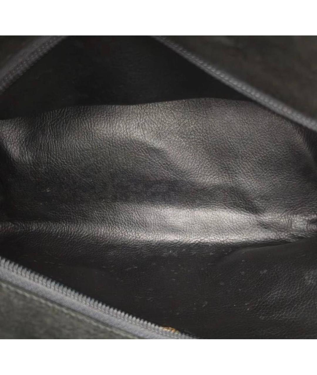 FENDI Черная тканевая сумка с короткими ручками, фото 5