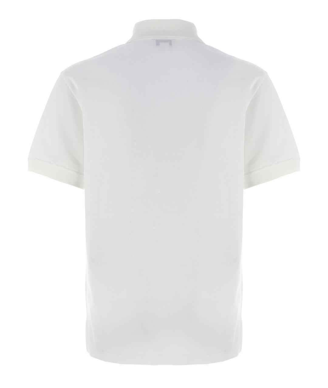 ALEXANDER MCQUEEN Белое хлопковое поло с коротким рукавом, фото 2