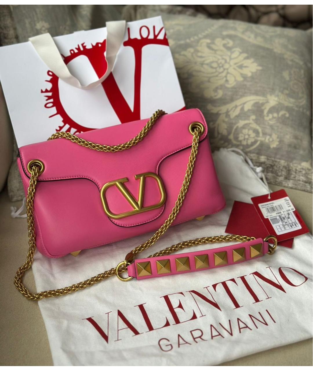 VALENTINO Кожаная сумка через плечо, фото 7