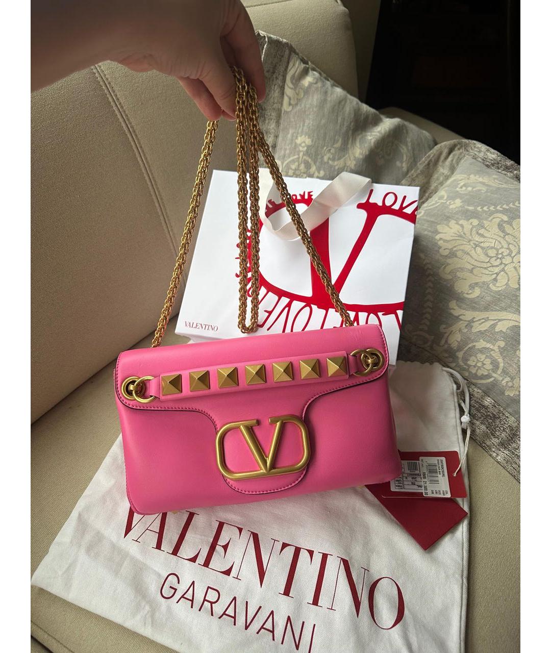 VALENTINO Кожаная сумка через плечо, фото 8