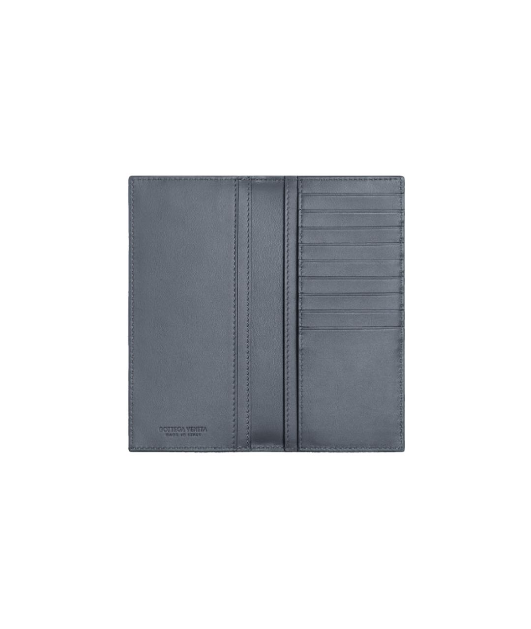 BOTTEGA VENETA Серый кожаный кошелек, фото 2