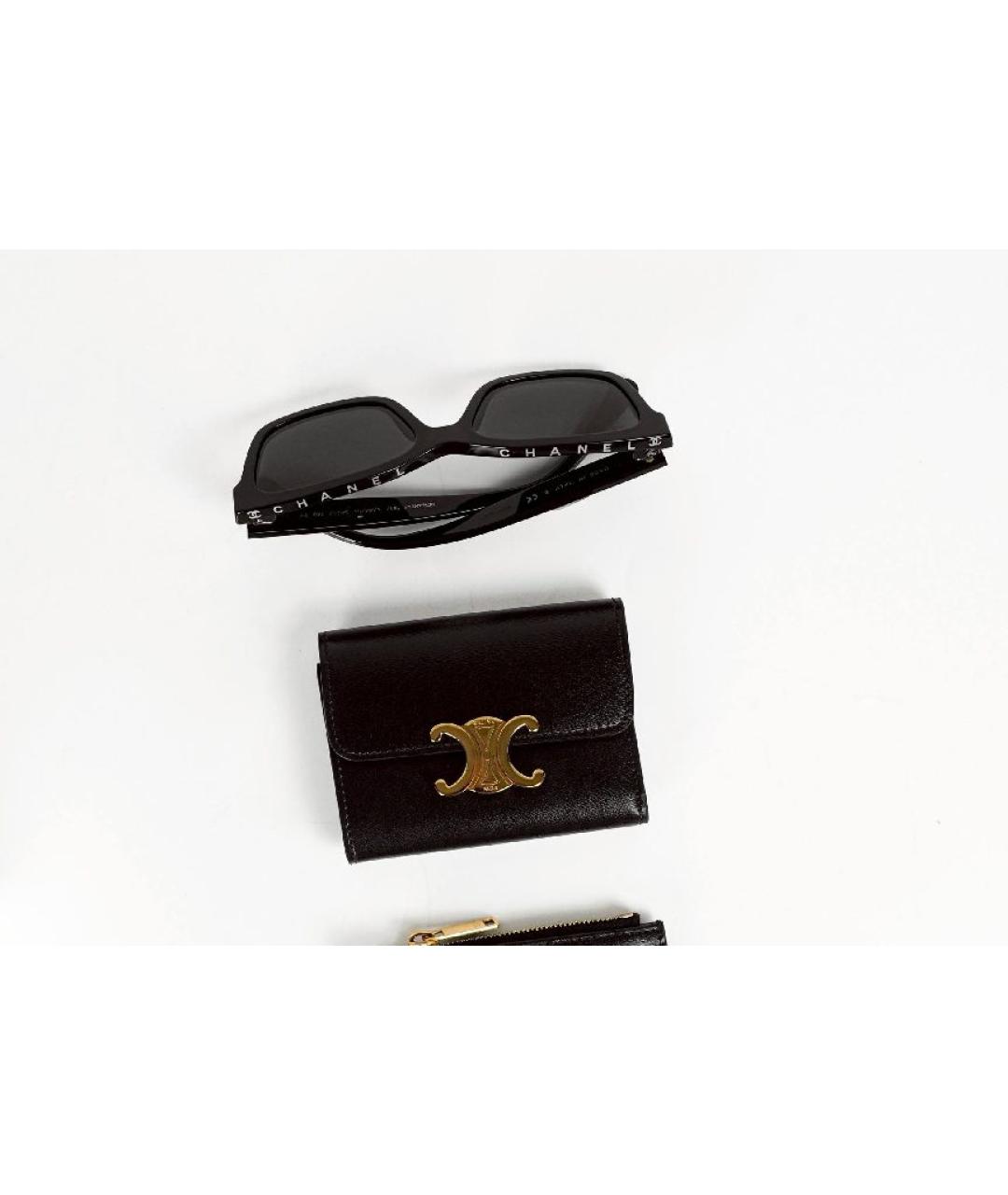 CELINE Черный кожаный кошелек, фото 3