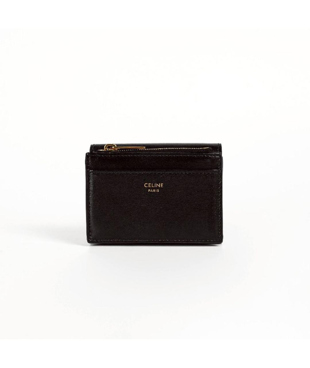 CELINE Черный кожаный кошелек, фото 4