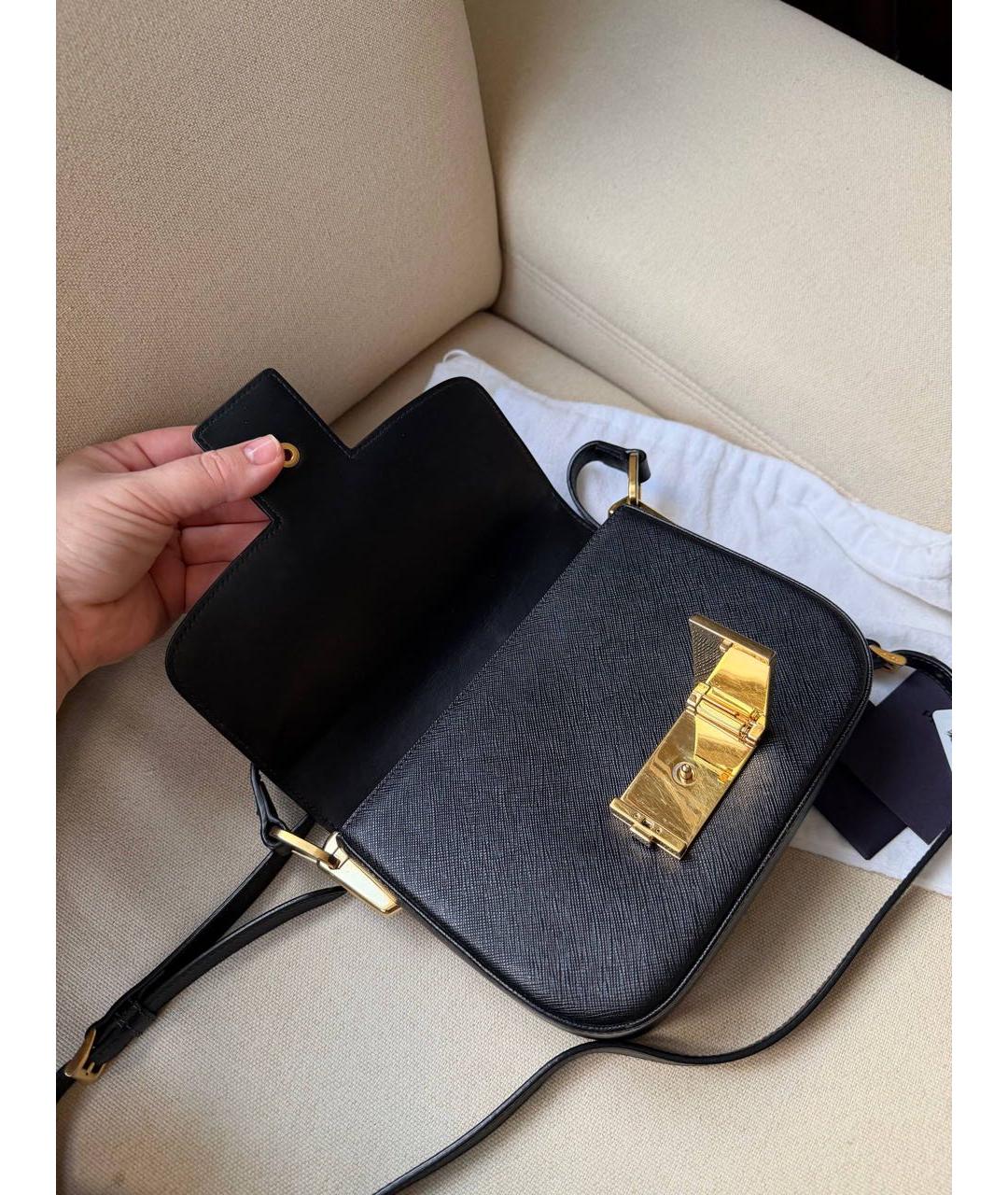 PRADA Черная кожаная сумка через плечо, фото 7