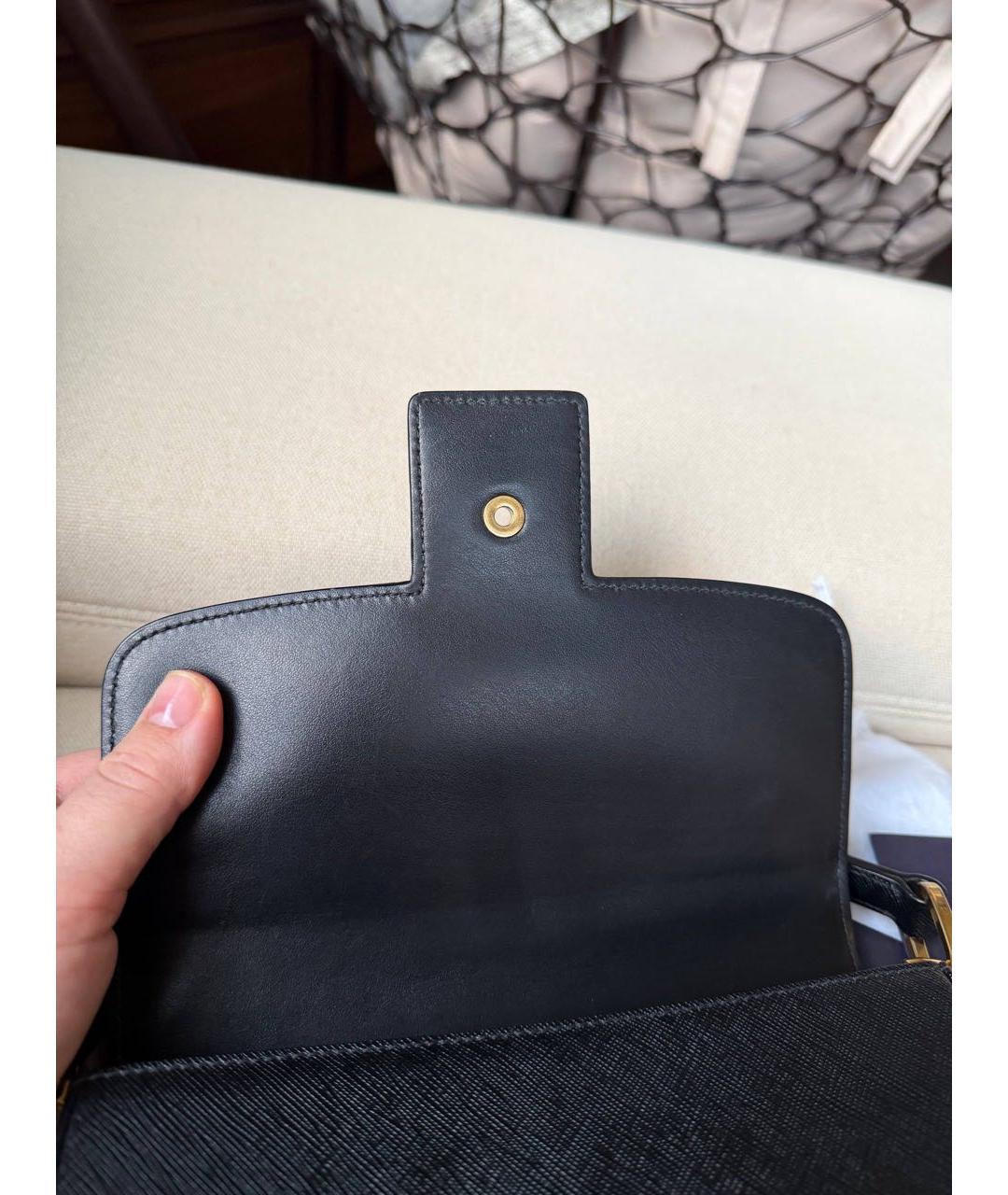 PRADA Черная кожаная сумка через плечо, фото 5