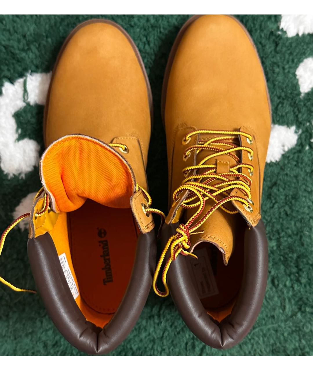 TIMBERLAND Горчичные нубуковые высокие ботинки, фото 3