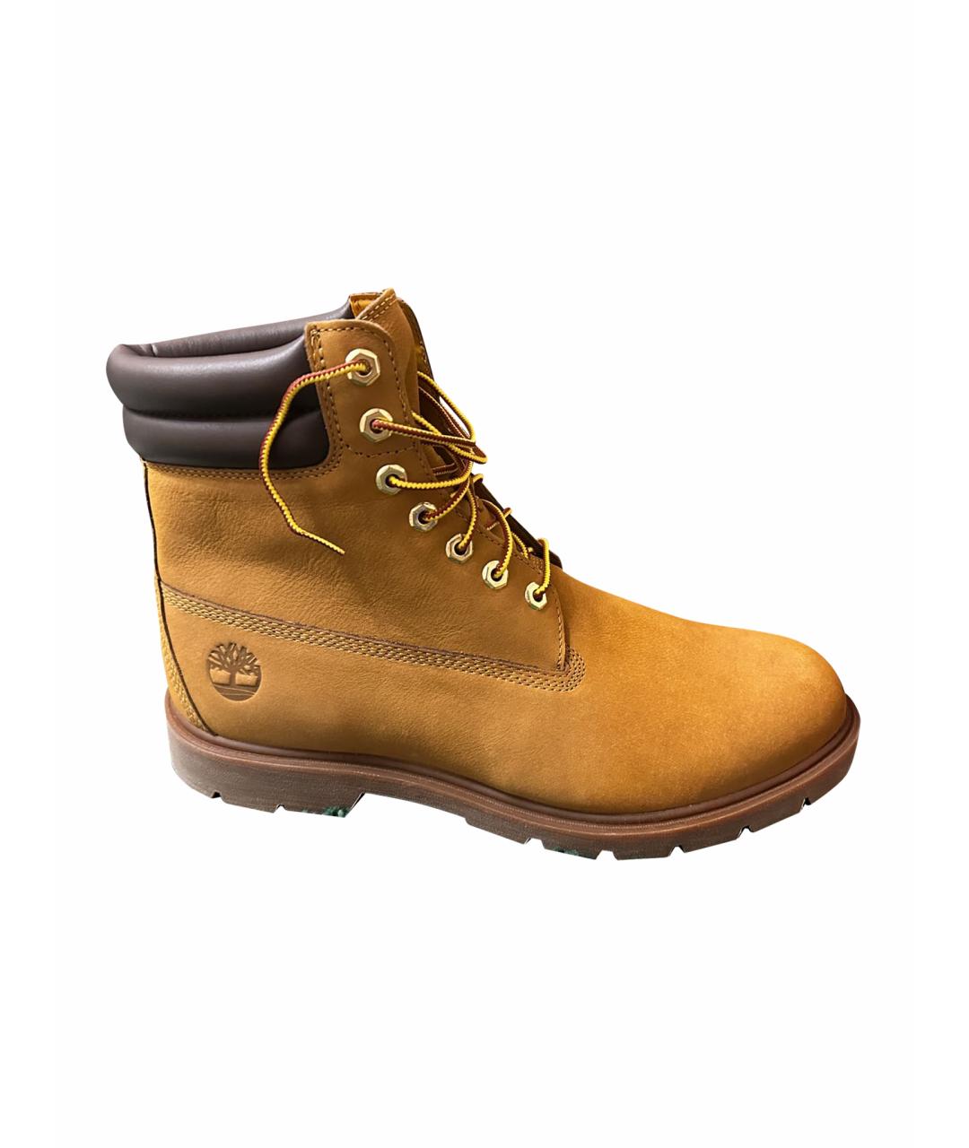 TIMBERLAND Горчичные нубуковые высокие ботинки, фото 1