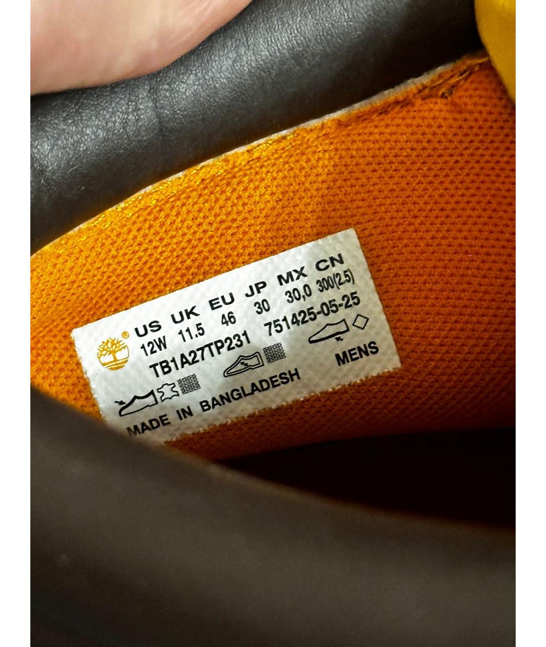 TIMBERLAND Горчичные нубуковые высокие ботинки, фото 5