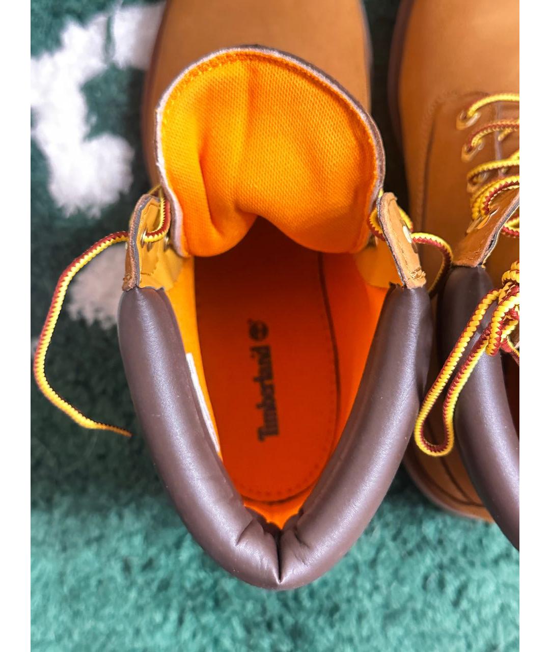 TIMBERLAND Горчичные нубуковые высокие ботинки, фото 6