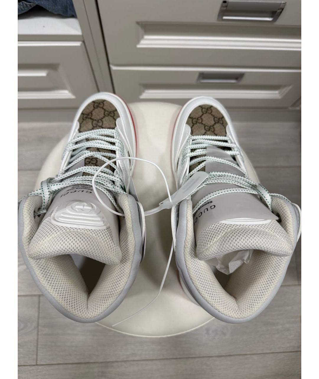 GUCCI Белые высокие кроссовки / кеды, фото 3