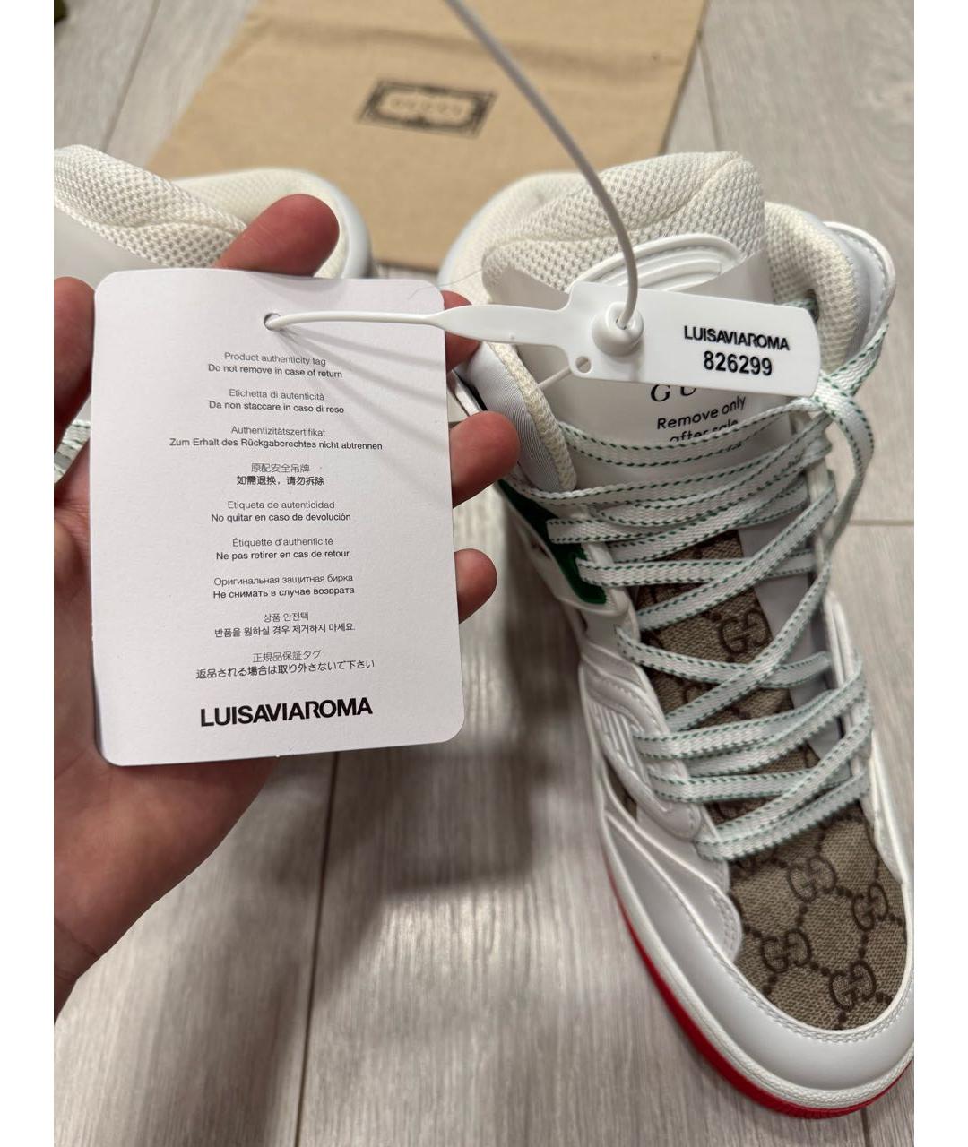 GUCCI Белые высокие кроссовки / кеды, фото 7