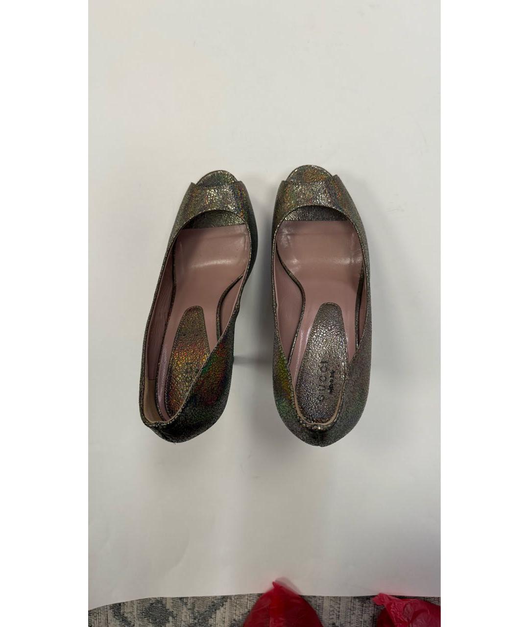 GUCCI Мульти кожаные туфли, фото 3