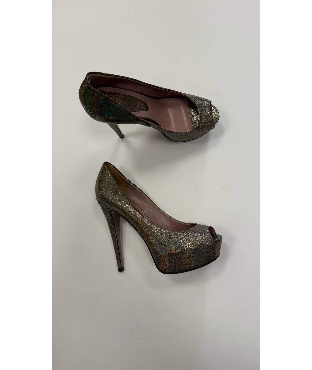 GUCCI Мульти кожаные туфли, фото 5