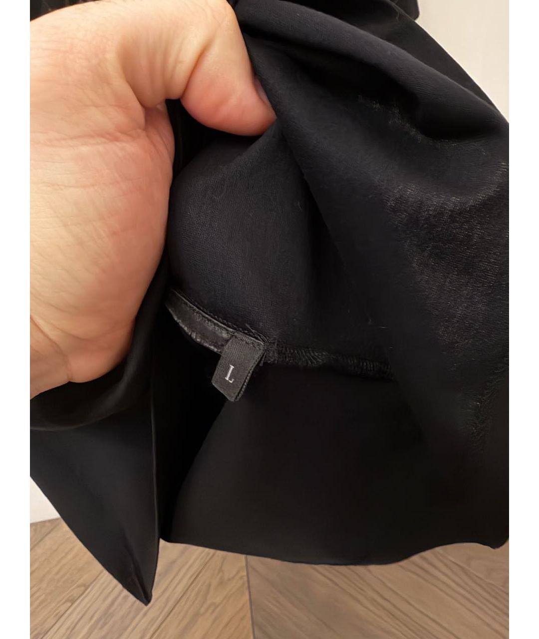 PRADA Черное хлопко-полиэстеровое поло с коротким рукавом, фото 3