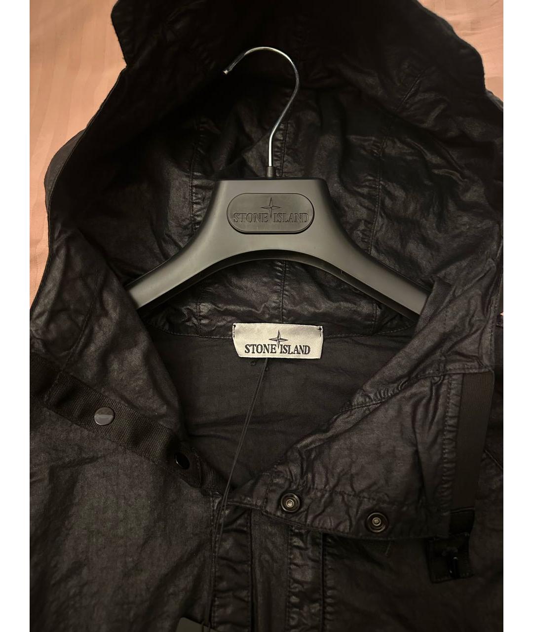 STONE ISLAND Черная полиэстеровая куртка, фото 4