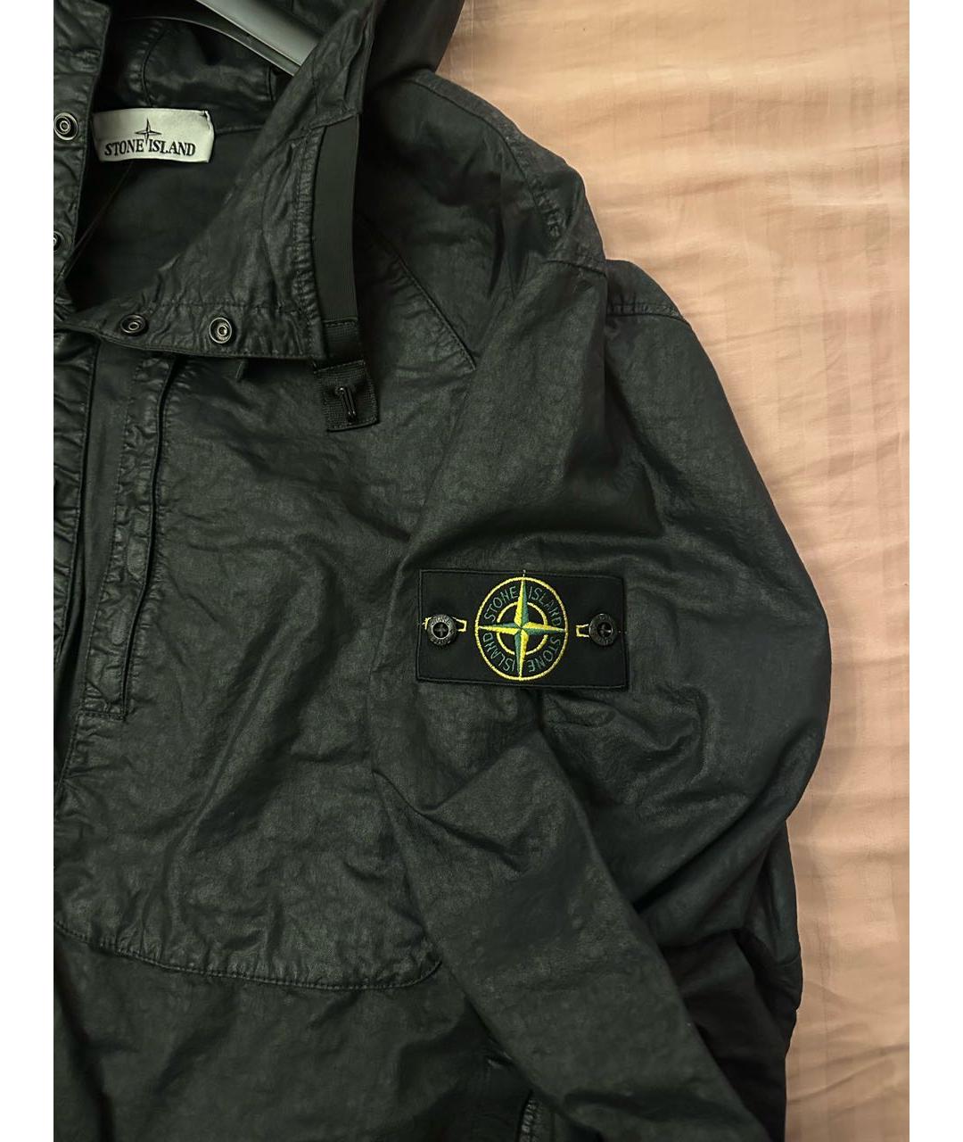 STONE ISLAND Черная полиэстеровая куртка, фото 3