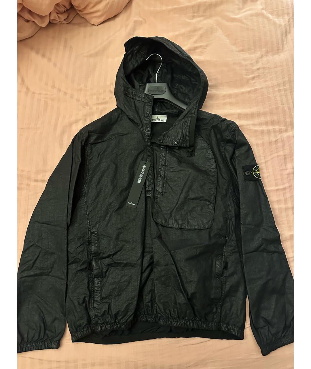 STONE ISLAND Черная полиэстеровая куртка, фото 2