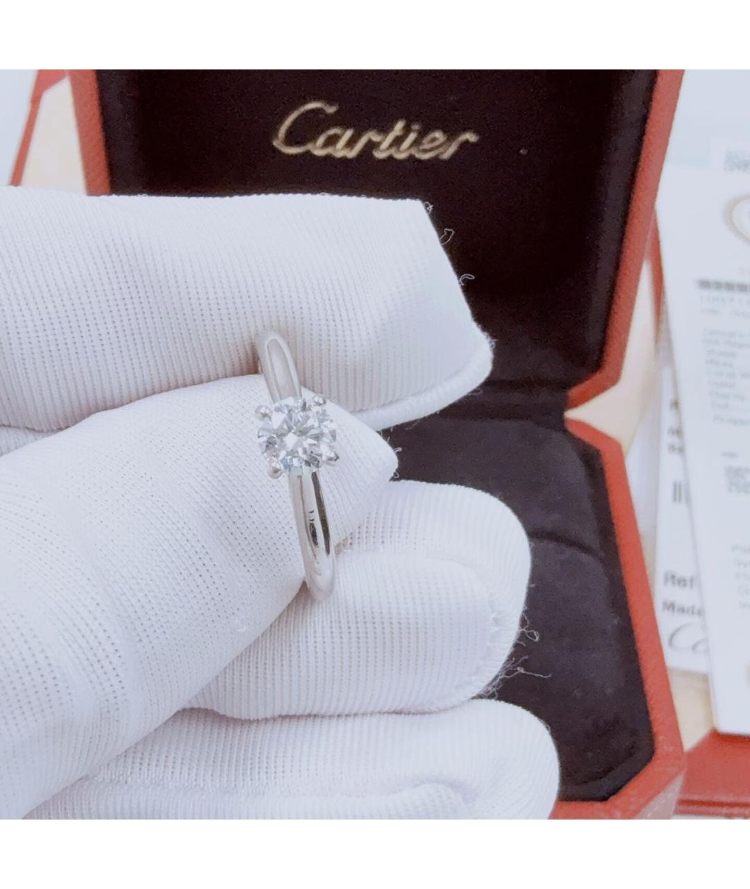 CARTIER Белое платиновое кольцо, фото 4