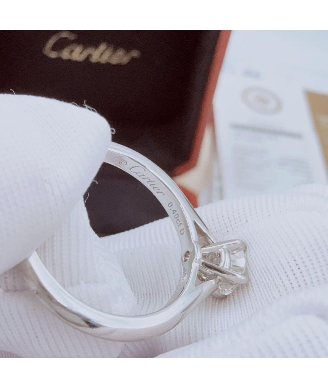 CARTIER Белое платиновое кольцо, фото 6
