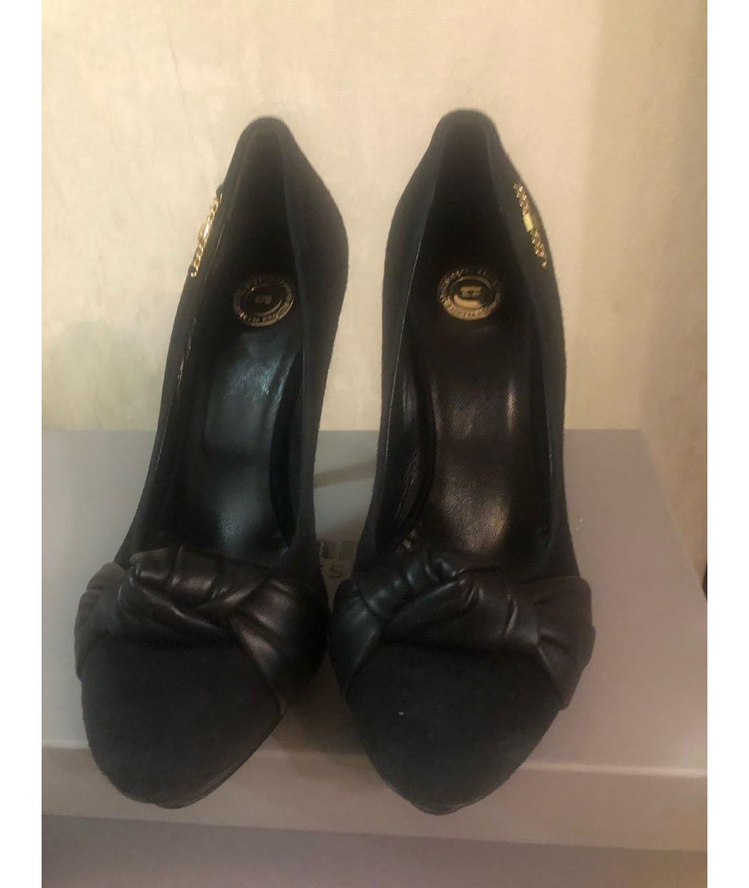 CELINE Черные замшевые лодочки на низком каблуке, фото 2