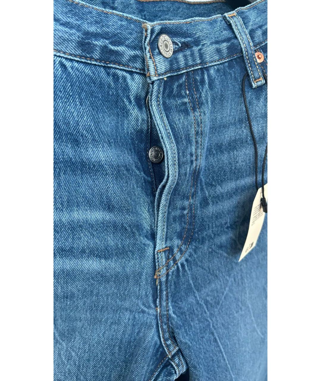 LEVI'S Синие хлопковые прямые джинсы, фото 4