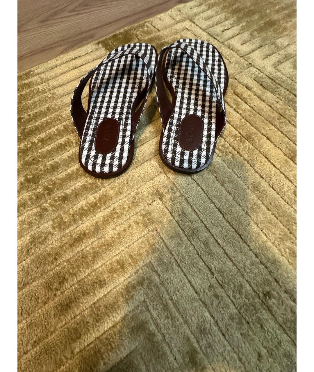 STAUD Мульти текстильные шлепанцы, фото 4