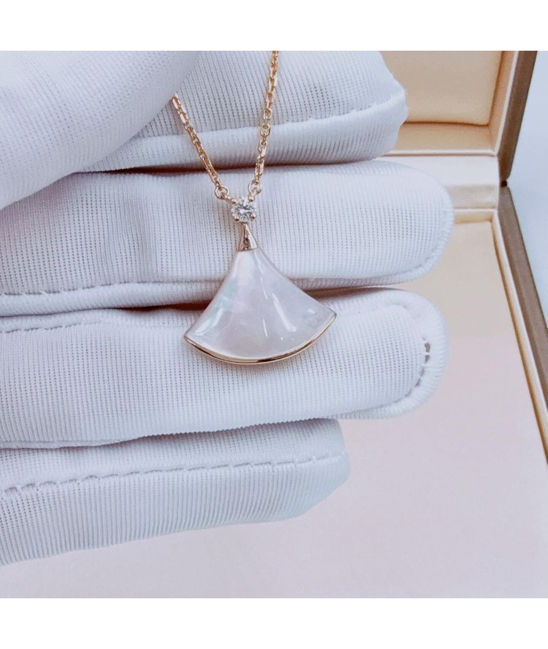 BVLGARI Белое колье из розового золота, фото 3