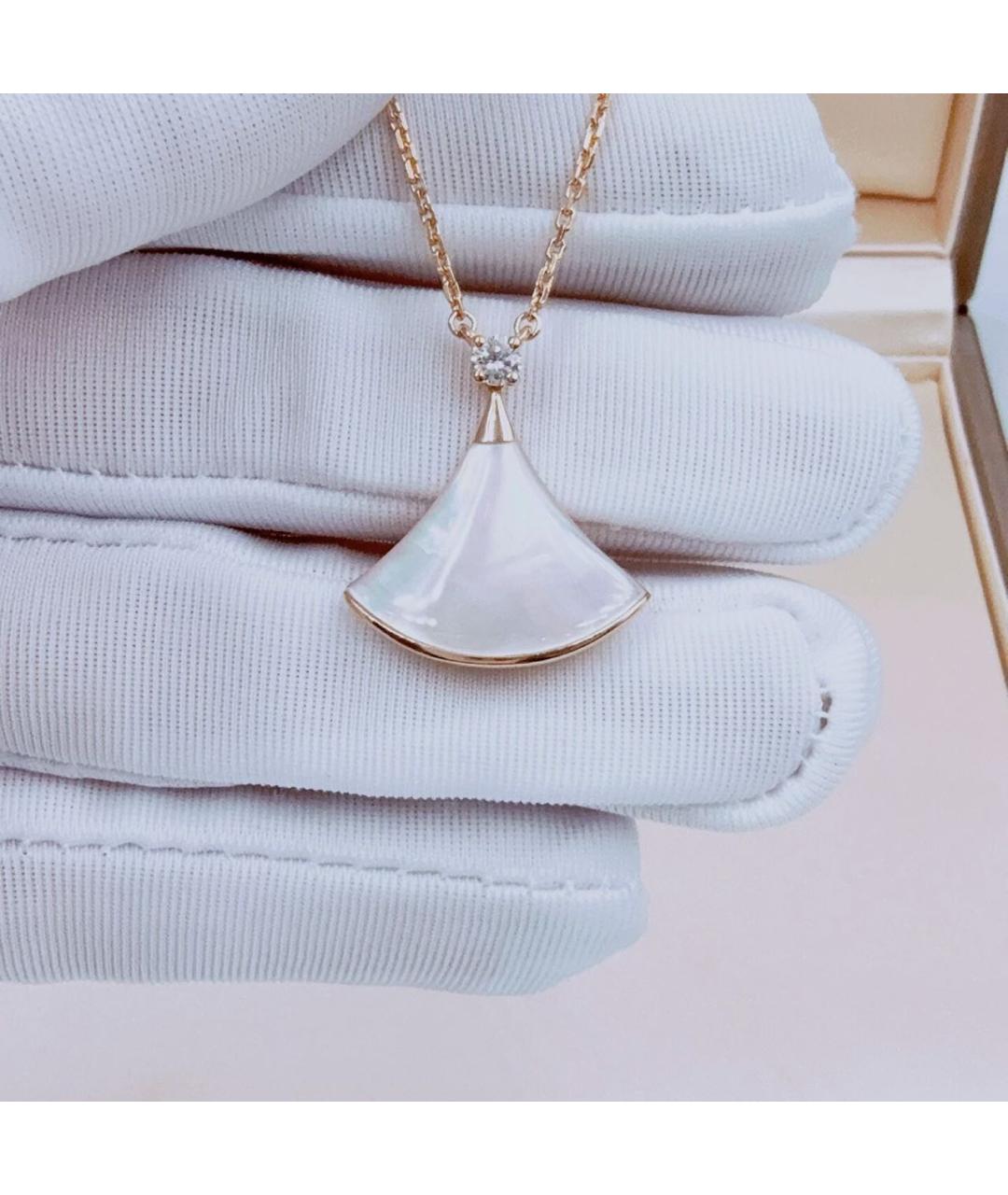 BVLGARI Белое колье из розового золота, фото 7