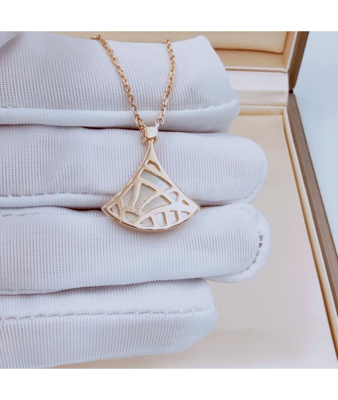 BVLGARI Белое колье из розового золота, фото 5