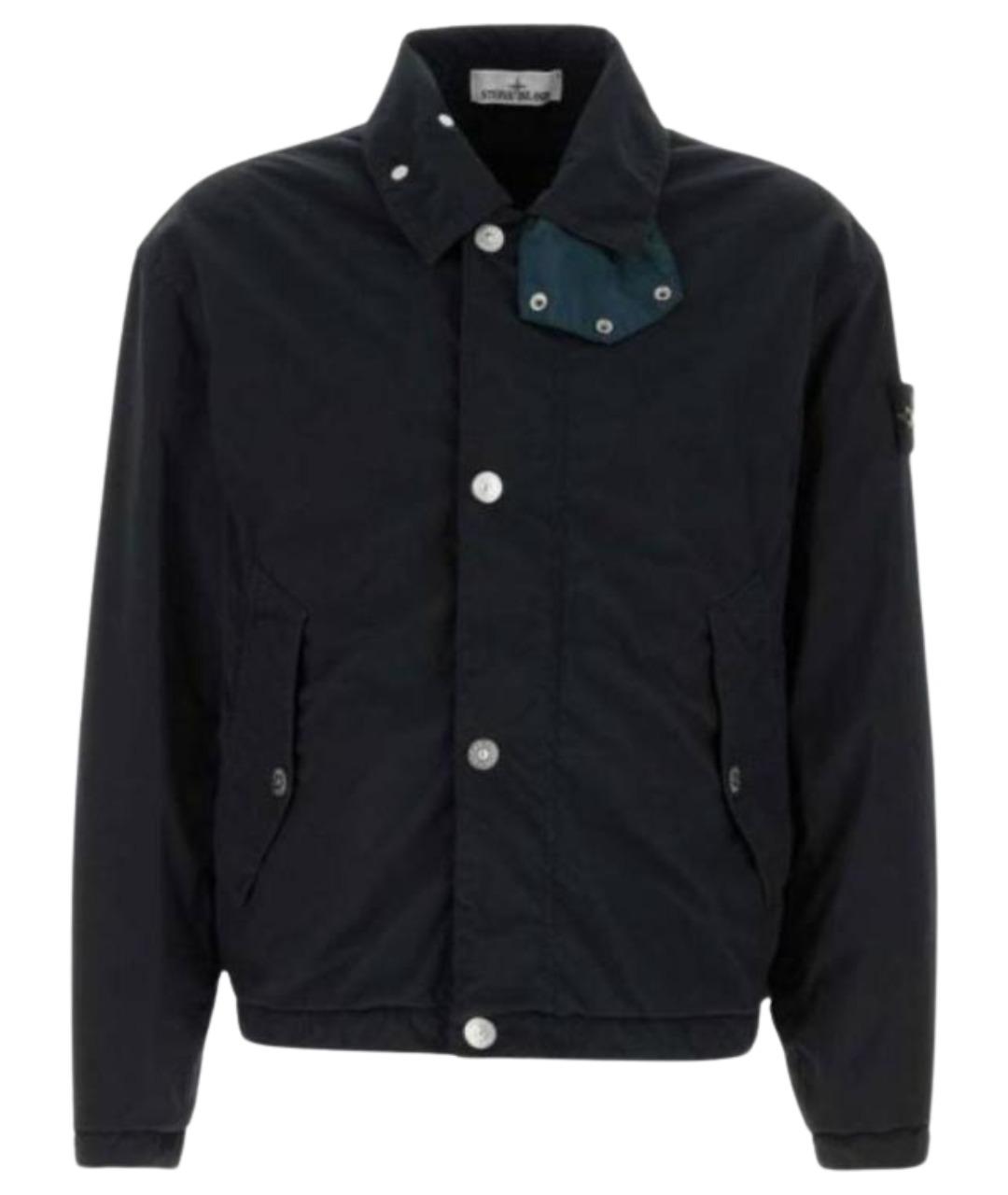 STONE ISLAND Темно-синяя хлопковая куртка, фото 1