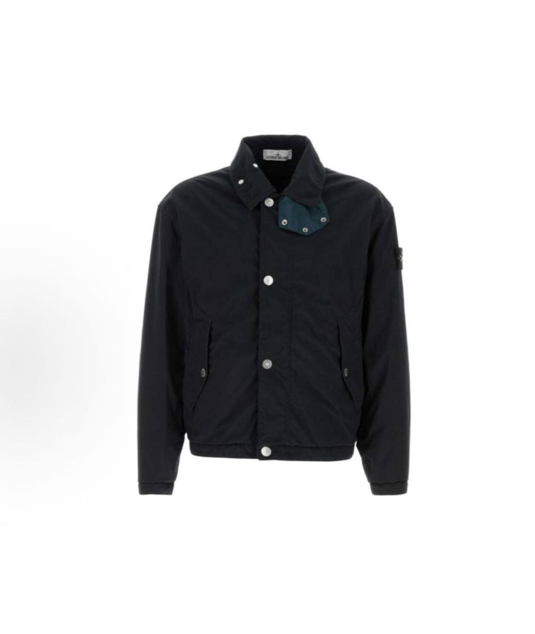 STONE ISLAND Темно-синяя хлопковая куртка, фото 5