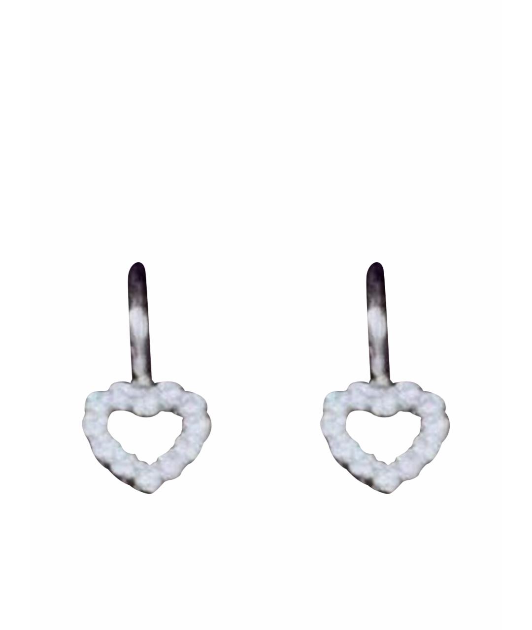 TIFFANY&CO Белые платиновые серьги, фото 1