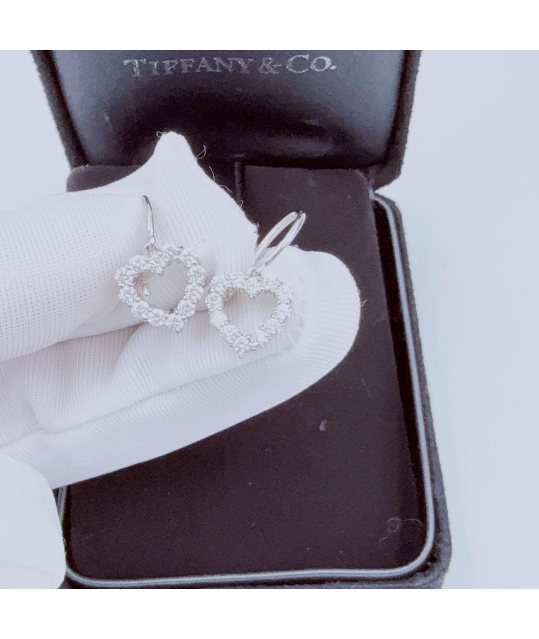TIFFANY&CO Белые платиновые серьги, фото 8