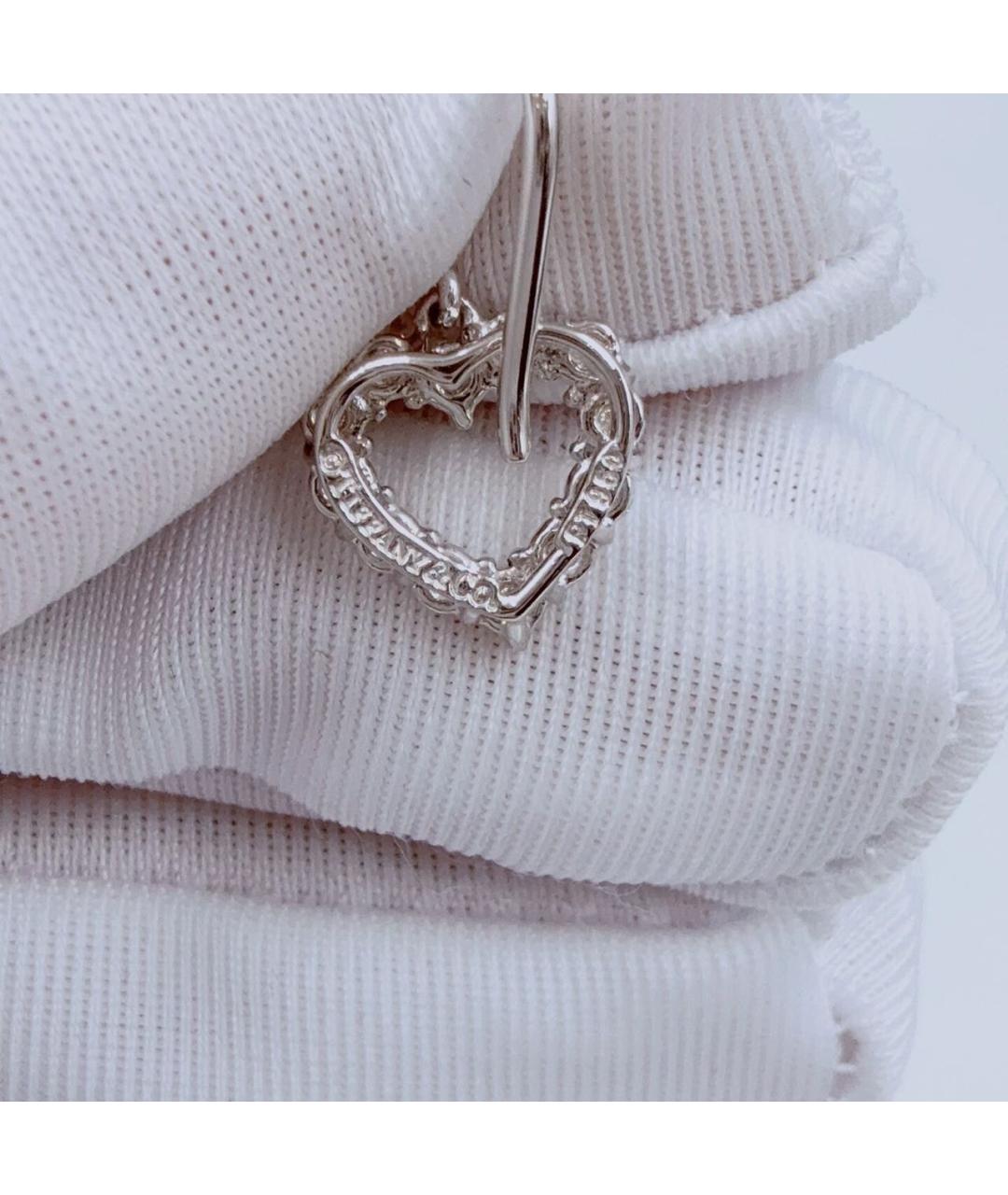 TIFFANY&CO Белые платиновые серьги, фото 7