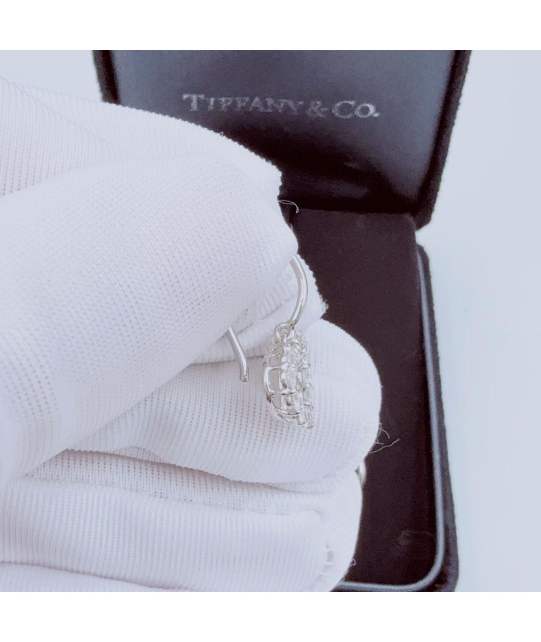 TIFFANY&CO Белые платиновые серьги, фото 6