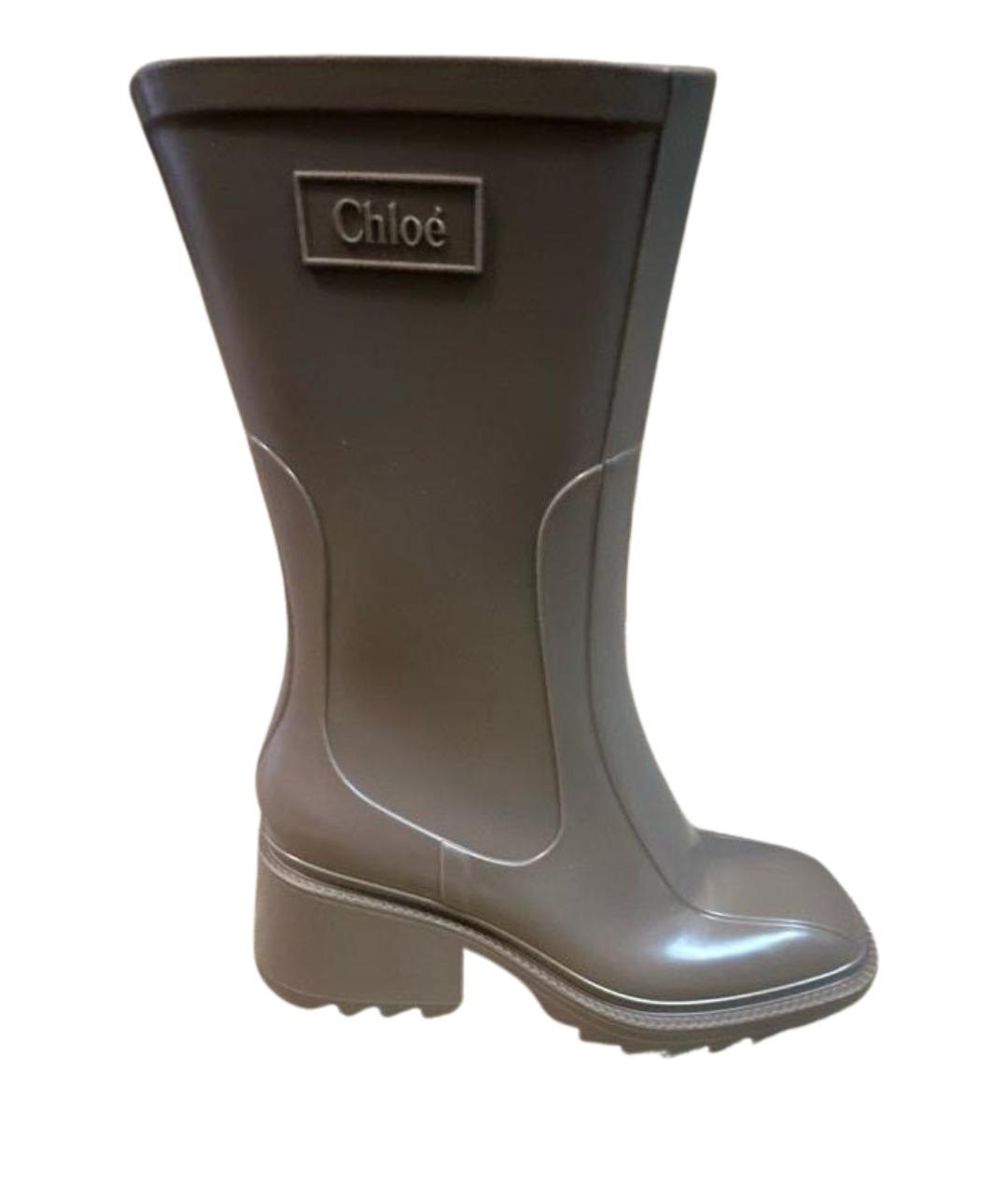 CHLOE Бежевые резиновые сапоги, фото 1