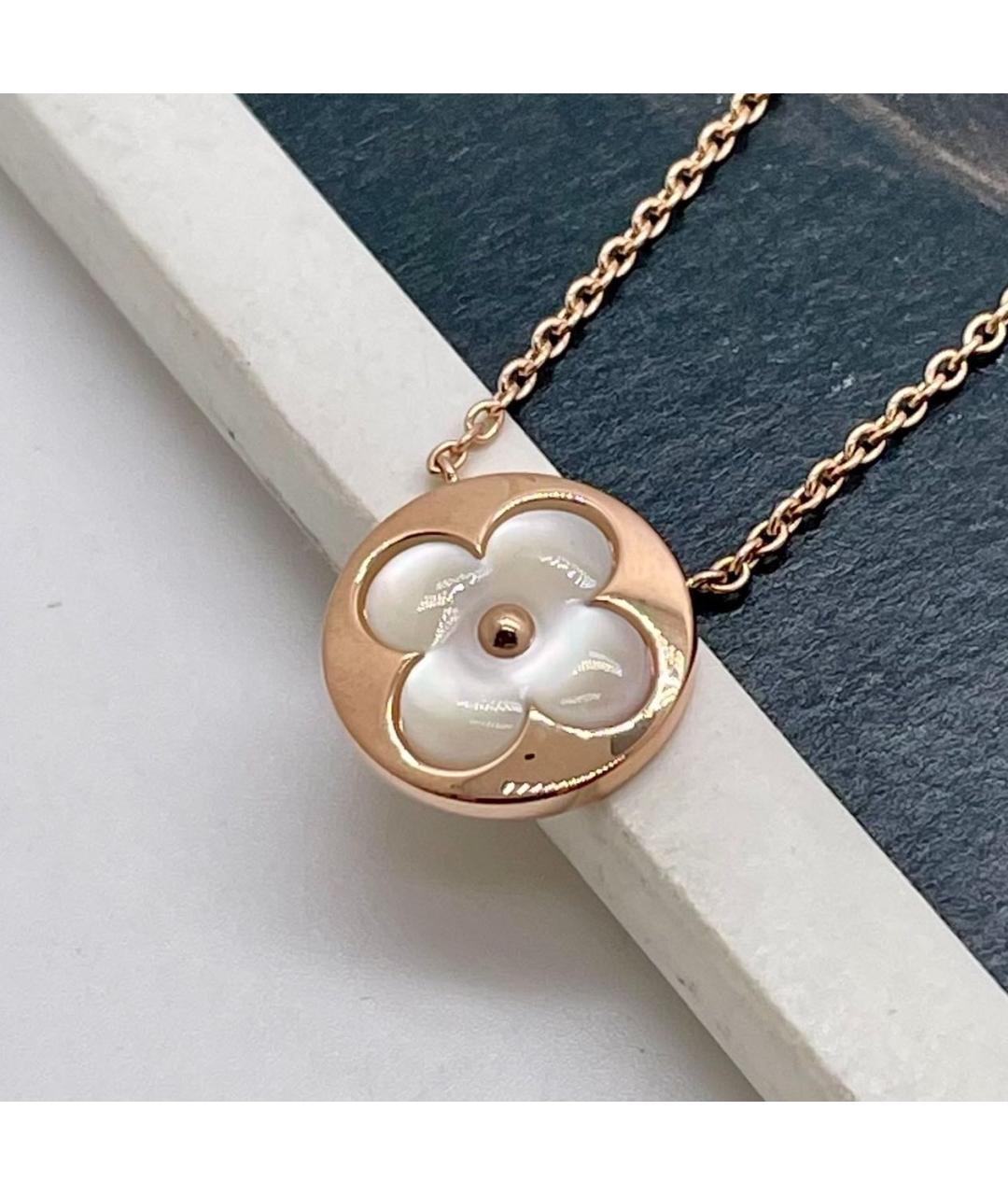 LOUIS VUITTON Белое колье из розового золота, фото 4