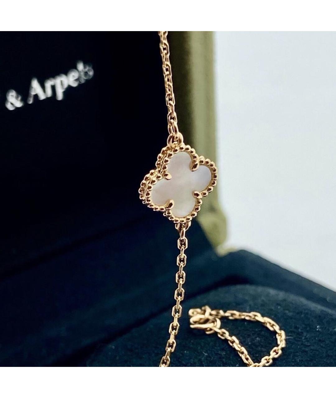 VAN CLEEF & ARPELS Белый браслет из желтого золота, фото 4