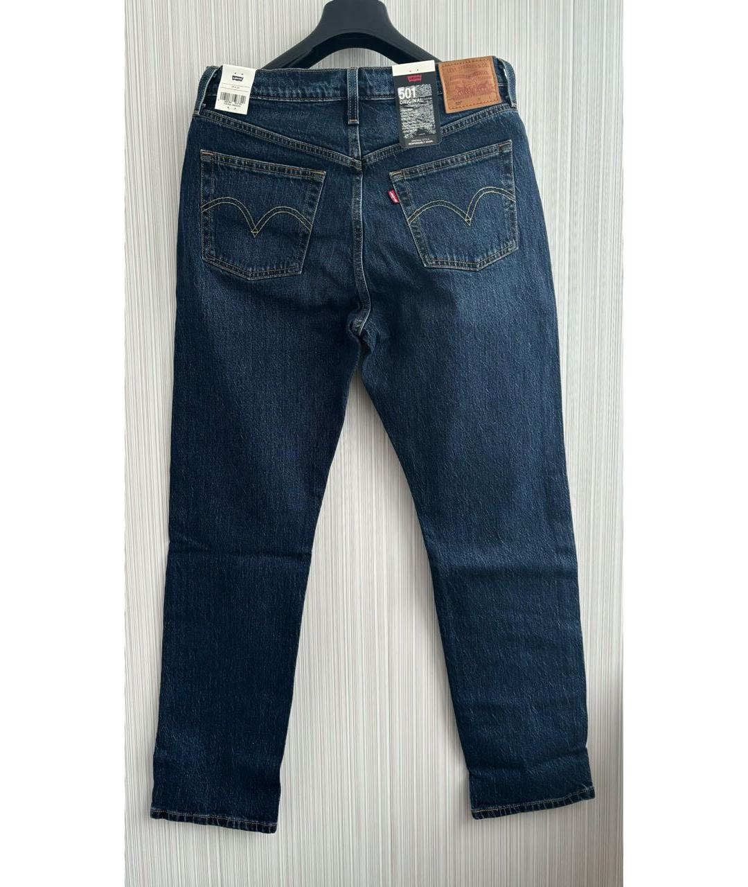 LEVI'S Синие хлопковые джинсы слим, фото 3