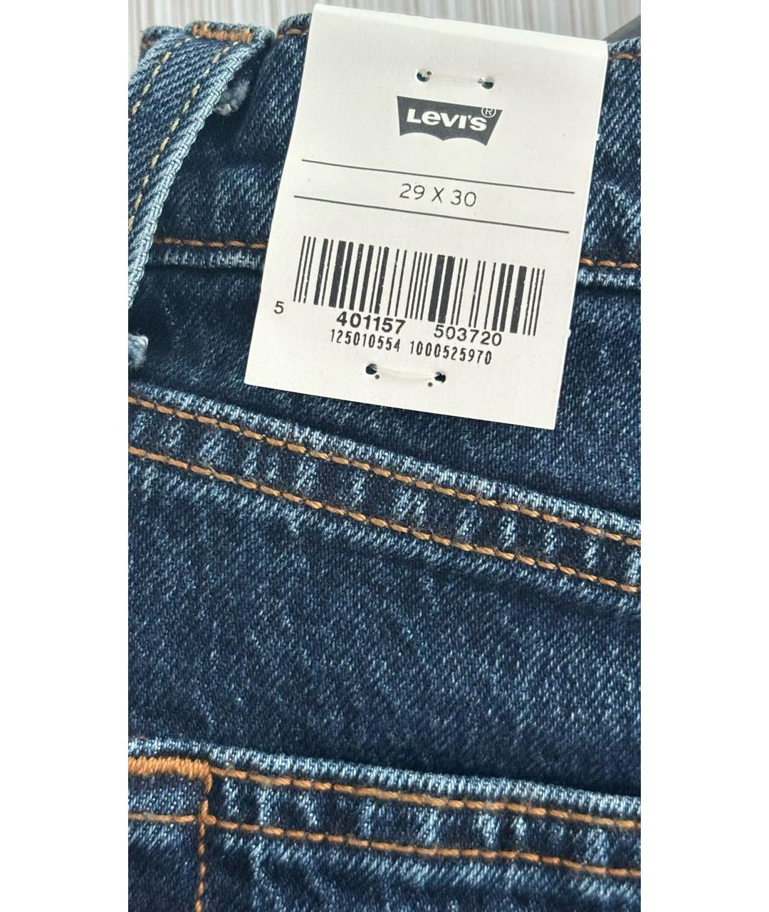 LEVI'S Синие хлопковые джинсы слим, фото 5