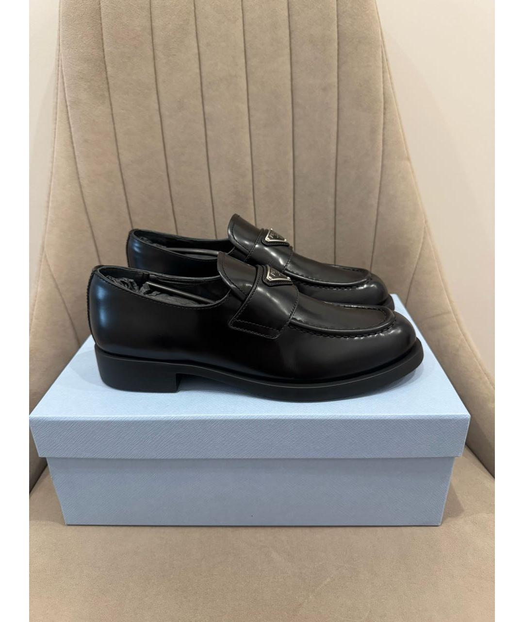 PRADA Черные кожаные лоферы, фото 9