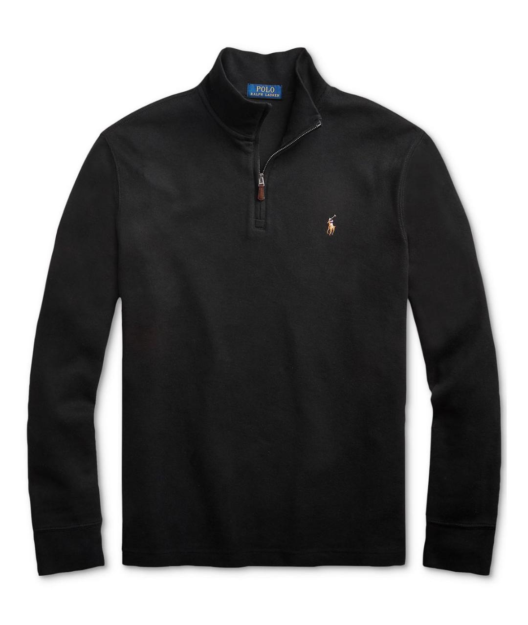 POLO RALPH LAUREN Черный хлопковый джемпер / свитер, фото 1